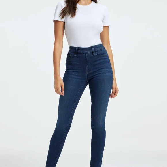 Good American Power Stretch Pull-on Skinny Jeans SZ 2/Medium NWT - Picture 7 of 10